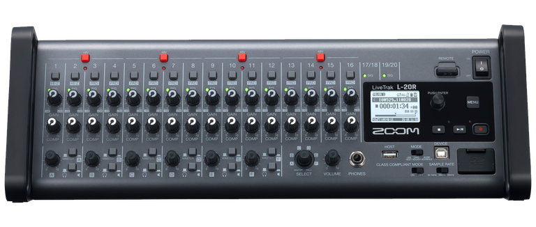 Zoom LIVETRAK L-20R 20-Channel Digital Mixer-Recorder for Stage Use