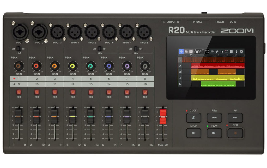 Zoom R20 16 Track Recorder with Touchscreen Interface
