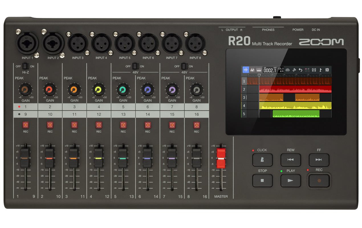 Zoom R20 16 Track Recorder with Touchscreen Interface