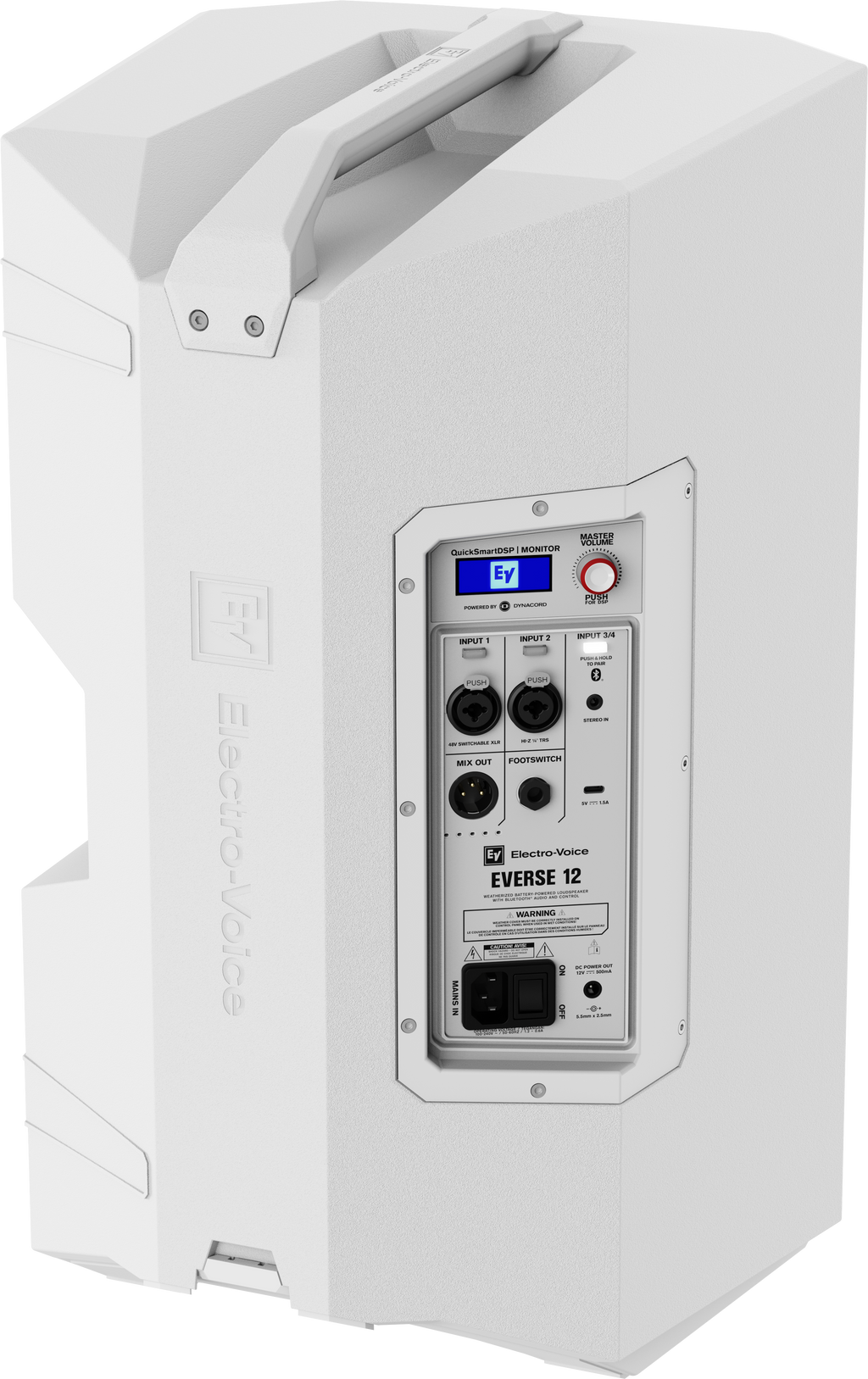 Electro-Voice EVERSE 12
WEATHERIZED BATTERY-POWERED LOUDSPEAKER WITH BLUETOOTH® AUDIO AND CONTROL