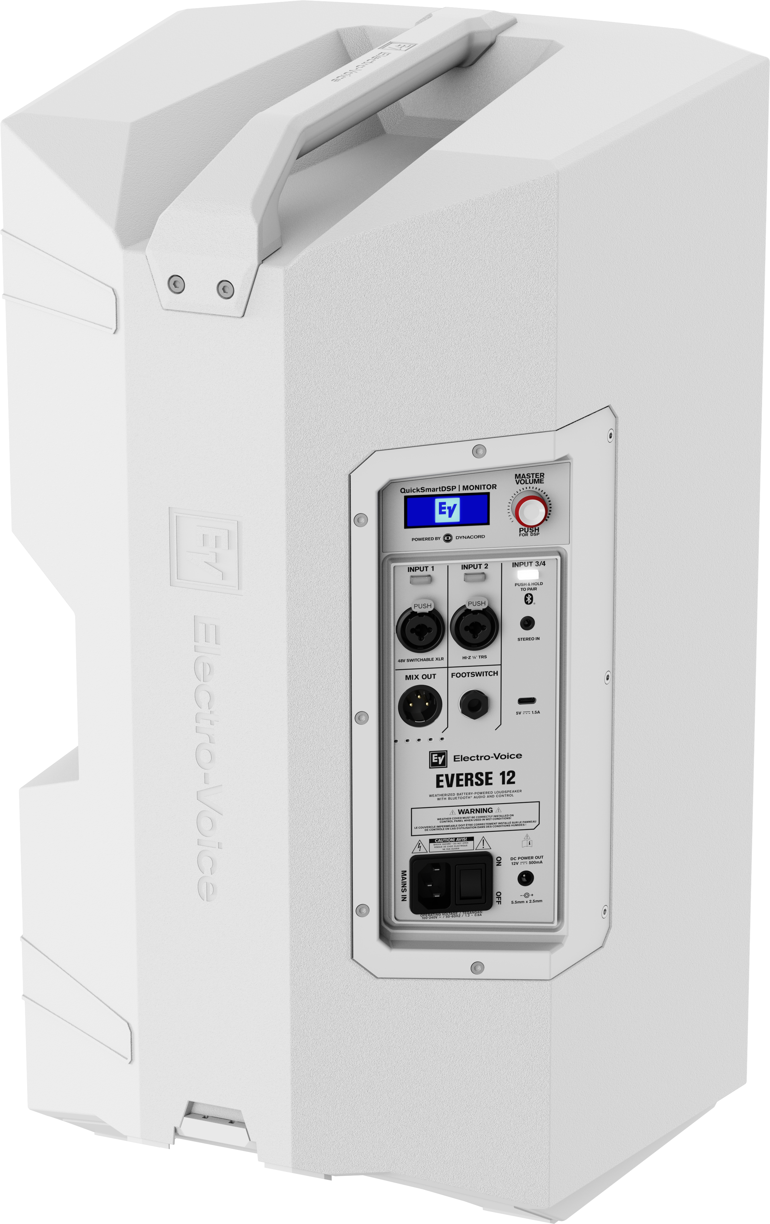 Electro-Voice EVERSE 12
WEATHERIZED BATTERY-POWERED LOUDSPEAKER WITH BLUETOOTH® AUDIO AND CONTROL