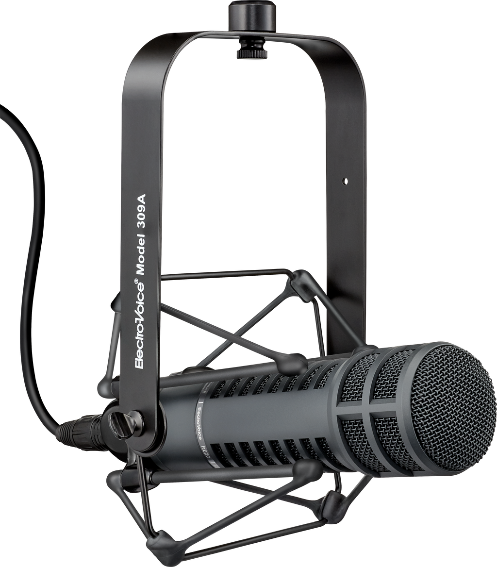 Electro-Voice RE20
BROADCAST ANNOUNCER'S MICROPHONE WITH VARIABLE‑D