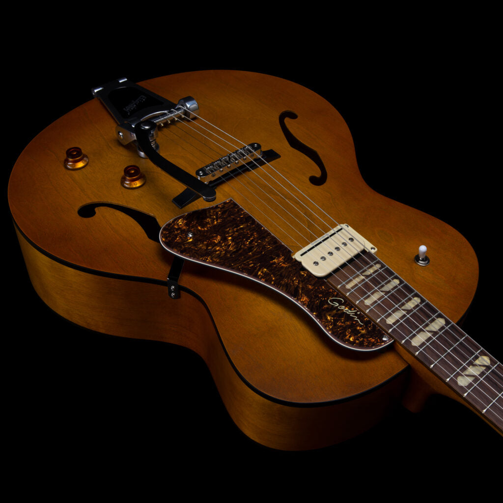 Godin 5th Avenue Jumbo P-Rail Harvest Gold