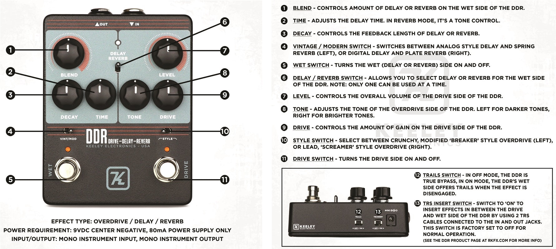Keeley
DDR - Drive Delay Reverb