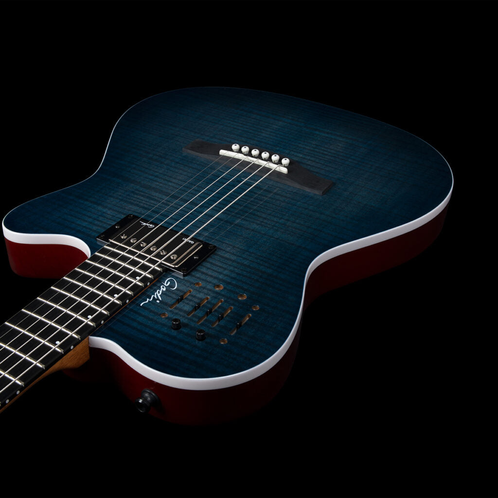 Godin A6 ULTRA Denim Blue Flame
