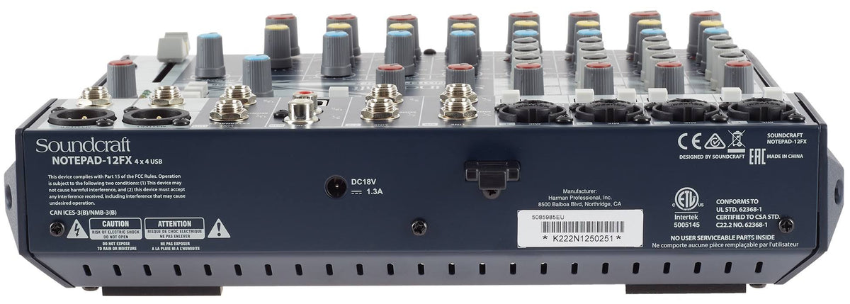 Soundcraft Notepad-12FX Small-Format Analog Mixer with USB I/O and Lexicon Effects