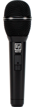 Electro-Voice ND76S
DYNAMIC CARDIOID VOCAL MICROPHONE WITH ON/OFF SWITCH