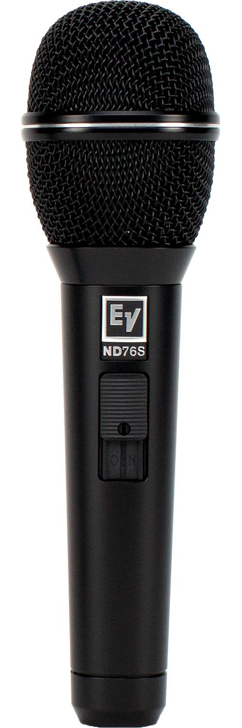 Electro-Voice ND76S
DYNAMIC CARDIOID VOCAL MICROPHONE WITH ON/OFF SWITCH