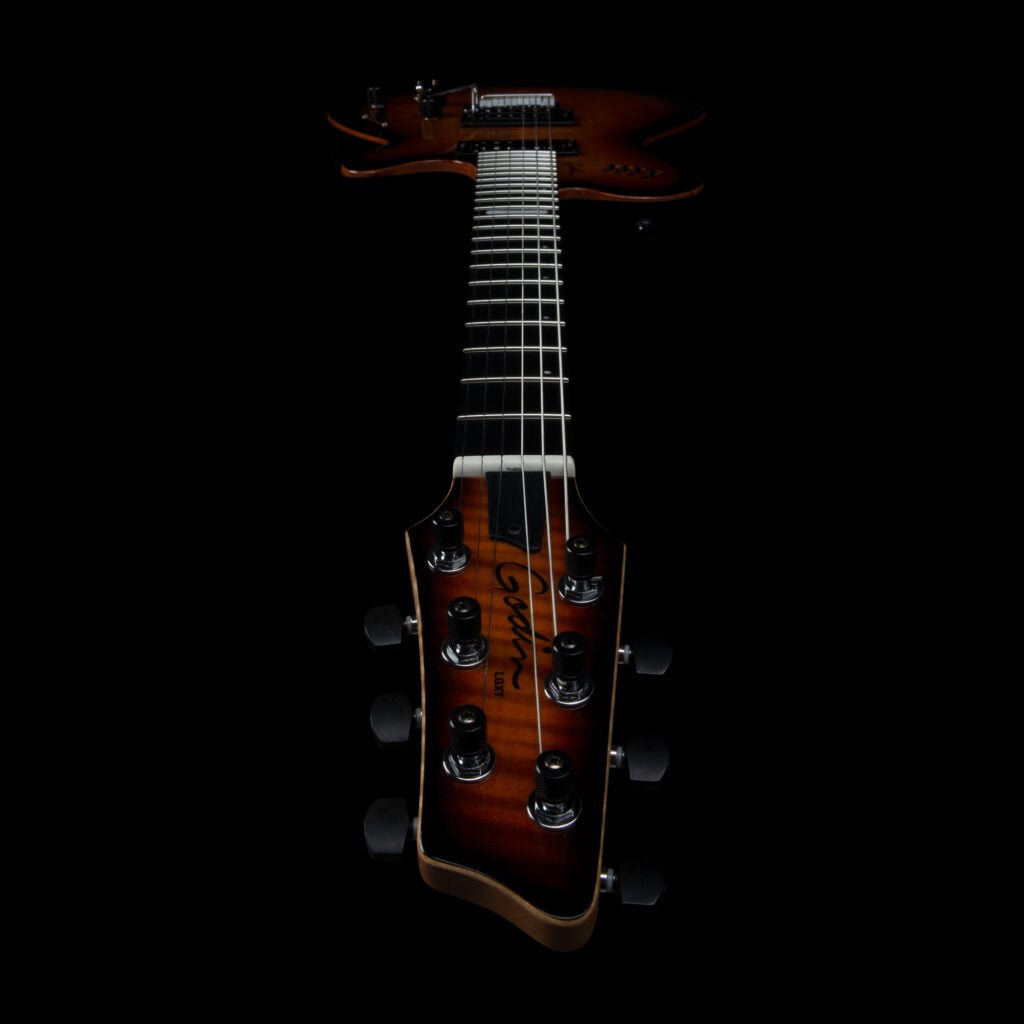 GODIN LGXT COGNAC BURST FLAME AA WITH BAG
