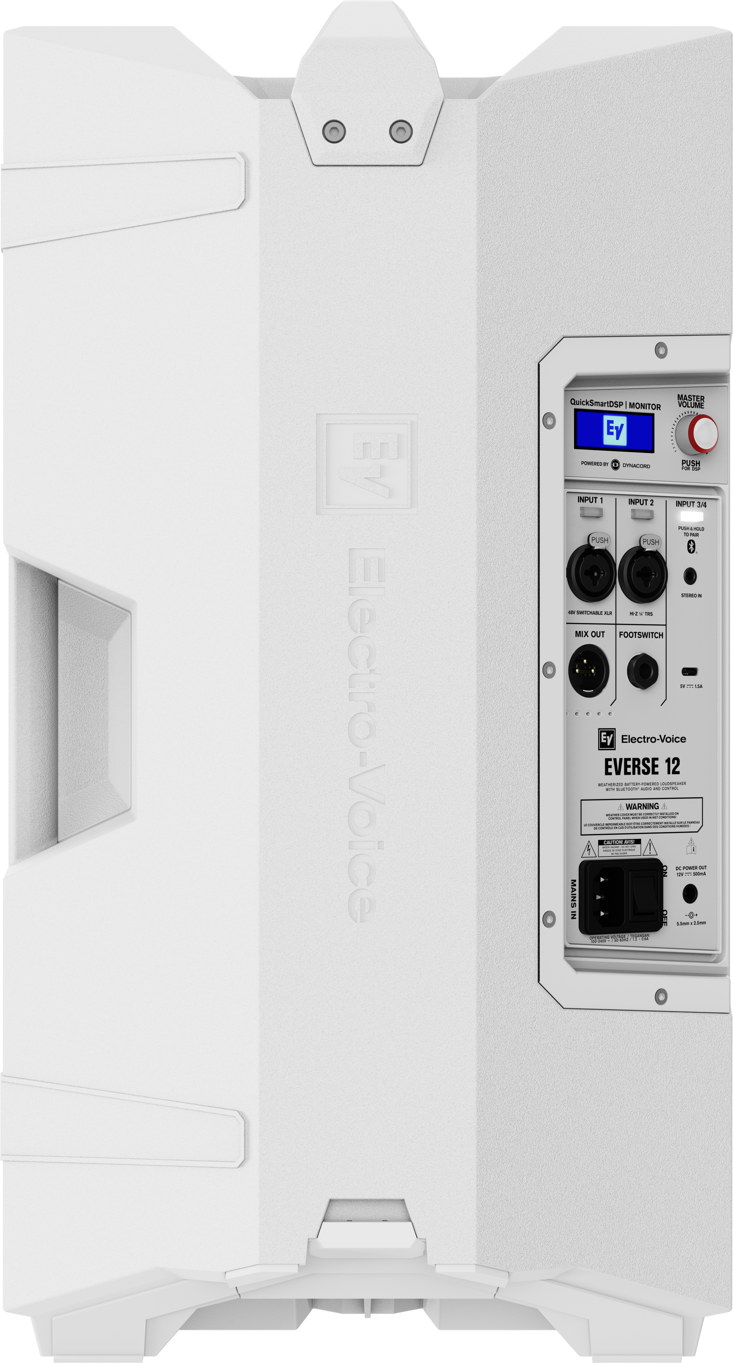Electro-Voice EVERSE 12
WEATHERIZED BATTERY-POWERED LOUDSPEAKER WITH BLUETOOTH® AUDIO AND CONTROL