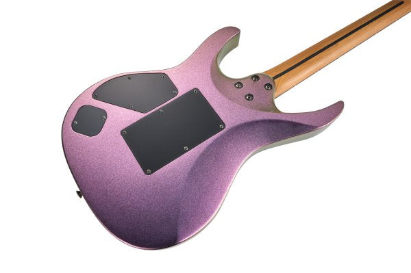Mooer Double-Cutaway Floyd Rose Electric Guitar, Aurora Pink