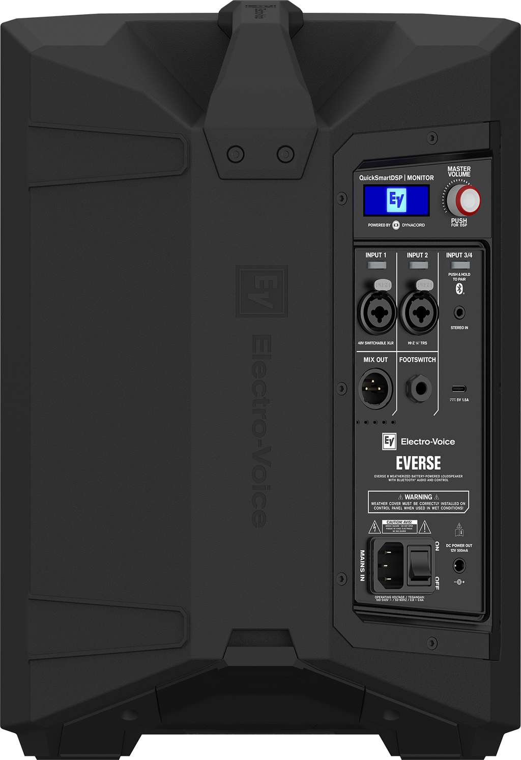 Electro-Voice EVERSE 8
WEATHERIZED BATTERY-POWERED LOUDSPEAKER WITH BLUETOOTH® AUDIO AND CONTROL