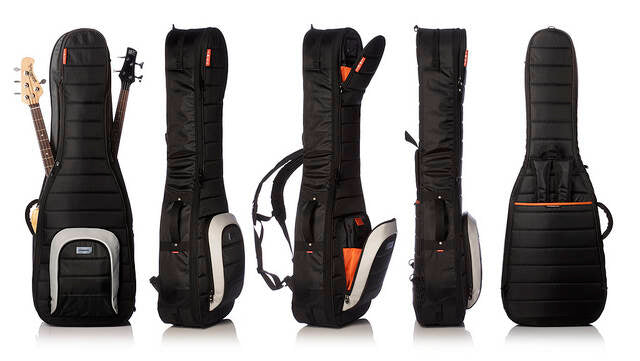 MONO M80-2B-BLK Classic Dual Bass Guitar Case - Waterproof Outer Shell