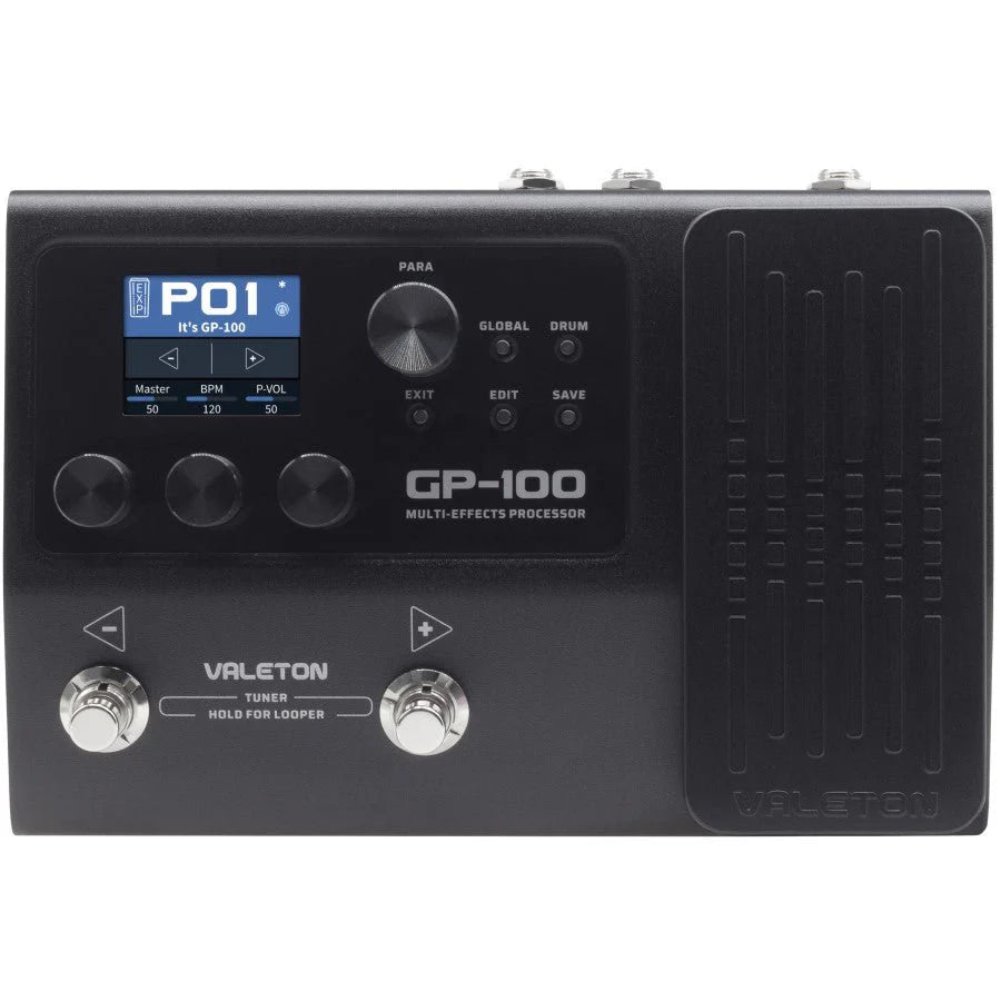 Valeton GP-100 Multi-Effects Processor Guitar Bass Amp Modeling IR Cabinets Simulation with Expression Pedal Stereo OTG USB Audio Interface