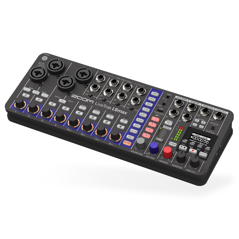 LiveTrak L6max 12-Channel Mixer & Recorder for Music, Streaming, and Podcasts