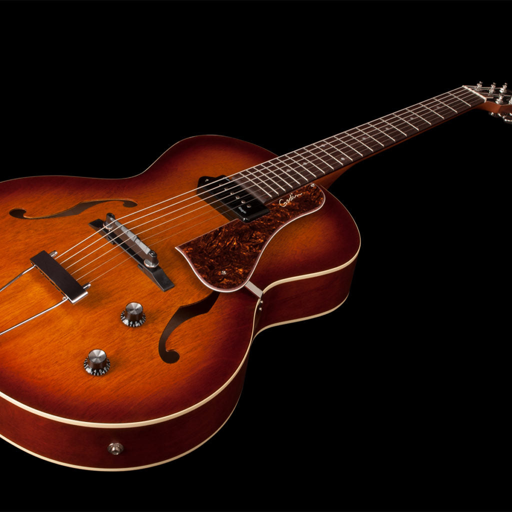 Godin 5th Avenue Kingpin P90 Cognac Burst – Grays Custom