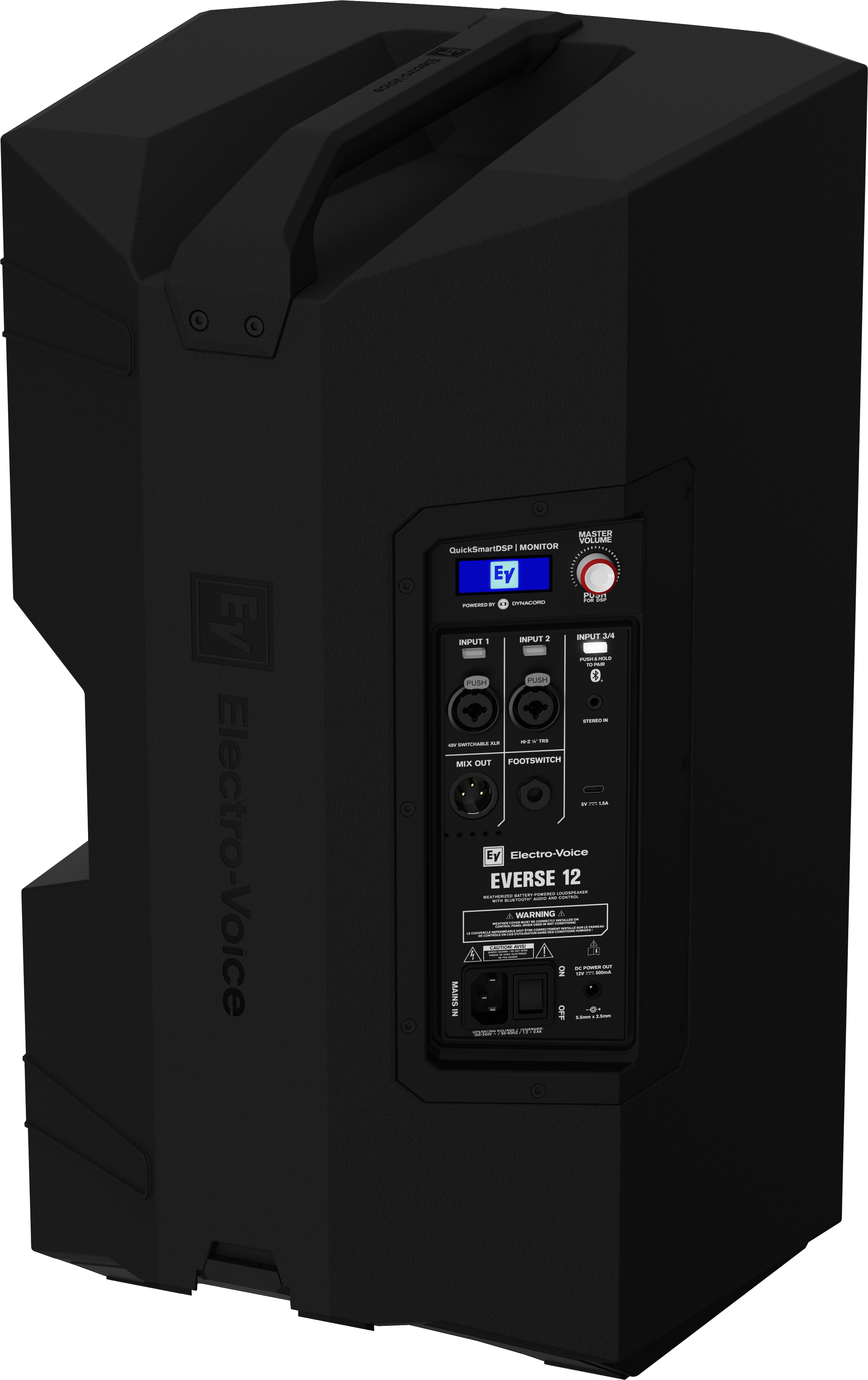Electro-Voice EVERSE 12
WEATHERIZED BATTERY-POWERED LOUDSPEAKER WITH BLUETOOTH® AUDIO AND CONTROL
