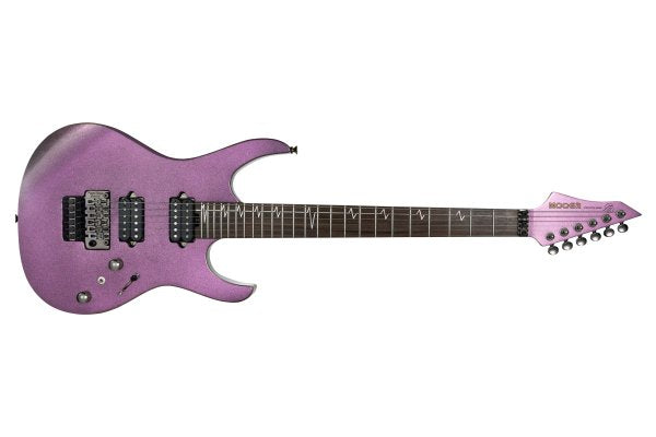 Mooer Double-Cutaway Floyd Rose Electric Guitar, Aurora Pink