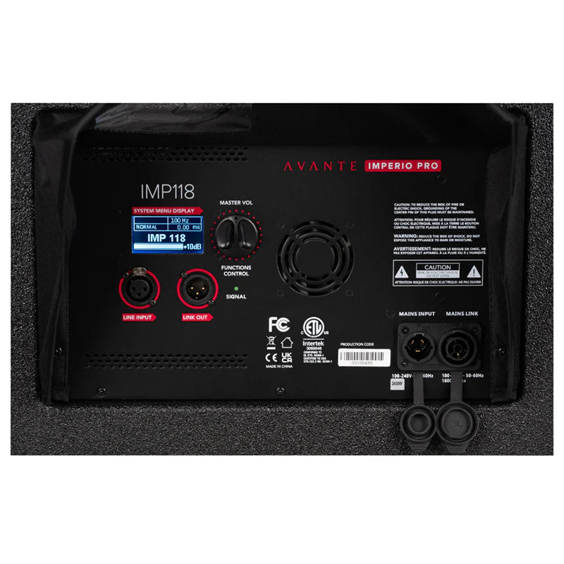 Avante IMPERIO PRO Professional Active Subwoofer - 18"