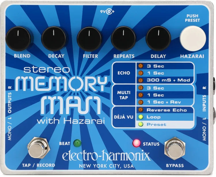 Electro-Harmonix
Stereo Memory Man with Hazarai