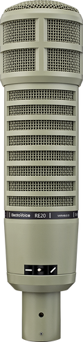 Electro-Voice RE20
BROADCAST ANNOUNCER'S MICROPHONE WITH VARIABLE‑D