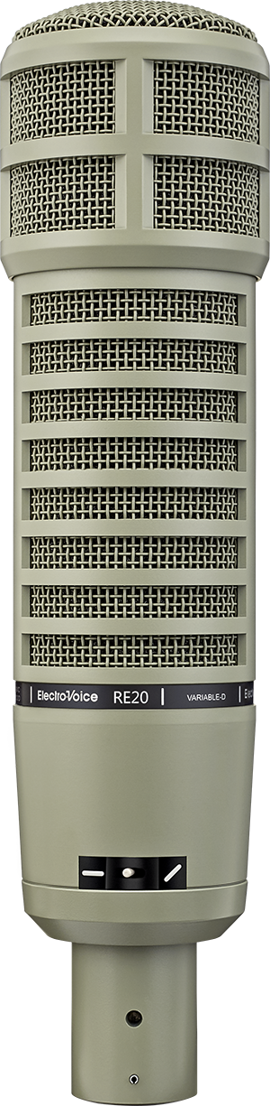 Electro-Voice RE20
BROADCAST ANNOUNCER'S MICROPHONE WITH VARIABLE‑D