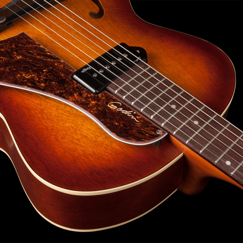 Godin 5th Avenue Kingpin P90 Cognac Burst