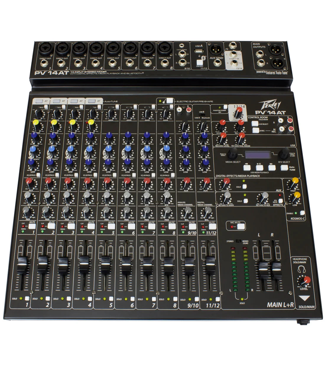 Peavey PV® 14 AT 14 Channel Compact Mixer With Bluetooth And Antares® Auto-Tune