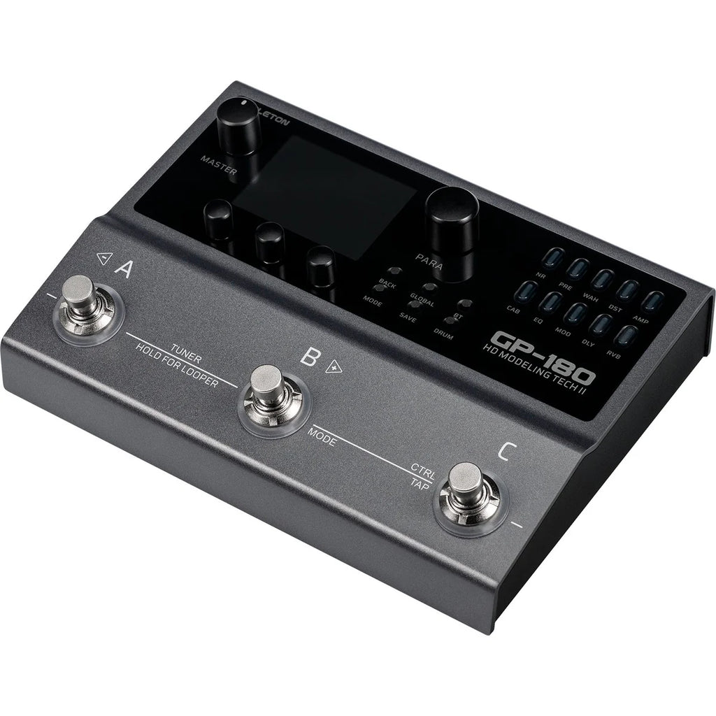 Valeton GP-180 Guitar Multi Effects Processor, 3 Footswitch Pedal, Built-in Battery