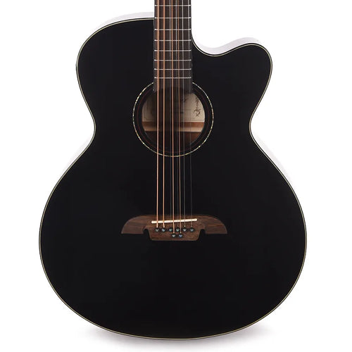 Alvarez ABT60CE-8BK, 8-string Baritone Guitar with Cutaway and Pickup - Gloss Black - Artist Series
