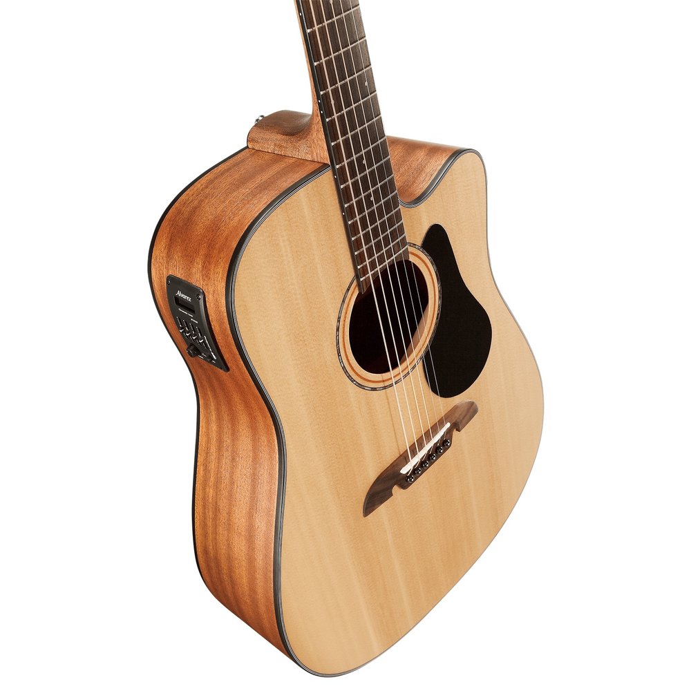 Alvarez AD30CE Dreadnaught guitar with cutaway -Natural Satin