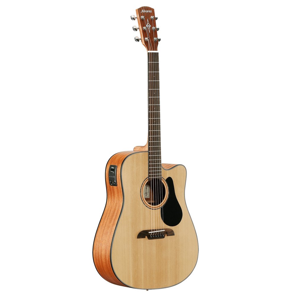 Alvarez AD30CE Dreadnaught guitar with cutaway -Natural Satin