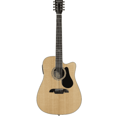 Alvarez AD60-12 CE 12 String Dreadnaught with Cutaway and Pickup - Natural Gloss - Artist Series