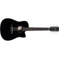 Alvarez AD60-12CEBK, 12-string Dreadnaughtguitar with Cutaway and pickup - Black