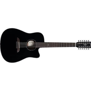 Alvarez AD60-12CEBK, 12-string Dreadnaughtguitar with Cutaway and pickup - Black