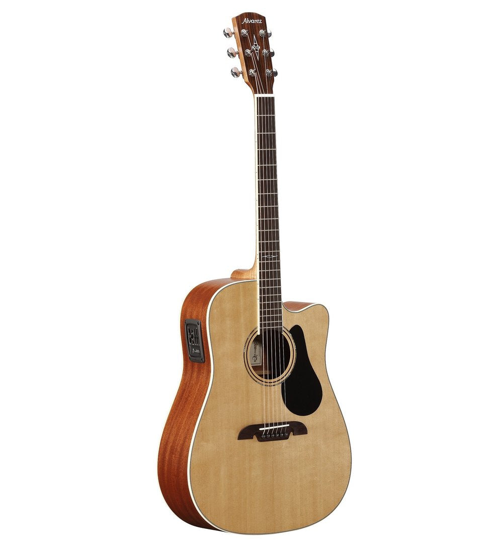 Alvarez AD60CE Dreadnaught Guitar with Cutaway and Pickup Natural-Gloss - Artist Series