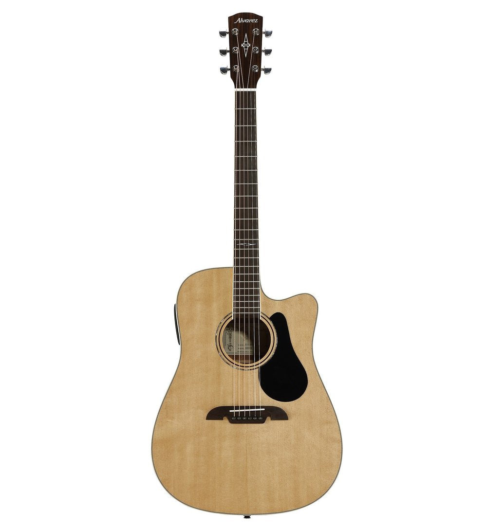 Alvarez AD60CE Dreadnaught Guitar with Cutaway and Pickup Natural-Gloss - Artist Series