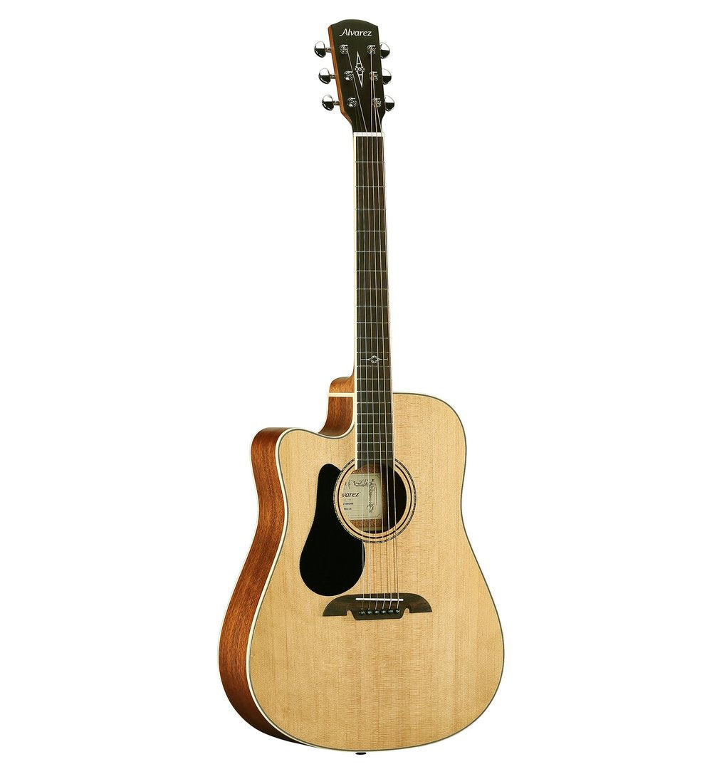 Alvarez AD60LCE Left-Handed, Dreadnaught guitar with Cutaway and pickup - Natural Gloss - Artist Series