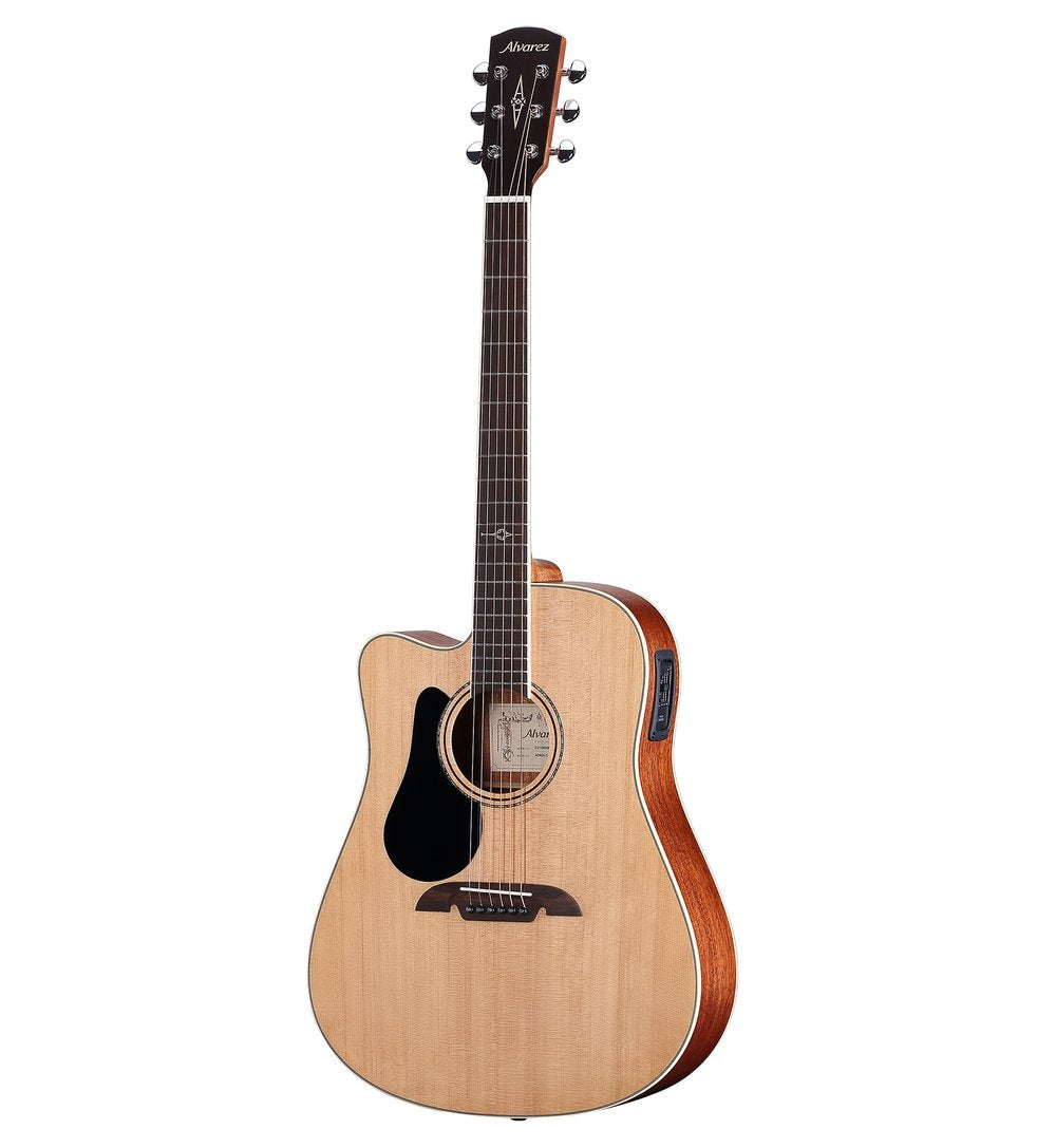 Alvarez AD60LCE Left-Handed, Dreadnaught guitar with Cutaway and pickup - Natural Gloss - Artist Series
