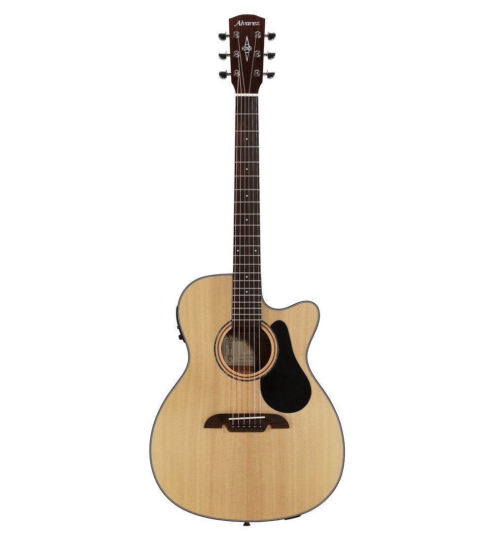 Alvarez AF30CE Folk/OM Guitar with Cutaway and Pickup - Natural Satin - Artist Series