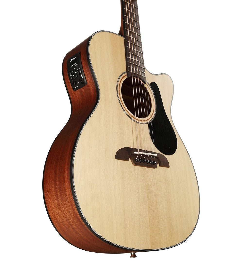 Alvarez AF30CE Folk/OM Guitar with Cutaway and Pickup - Natural Satin - Artist Series