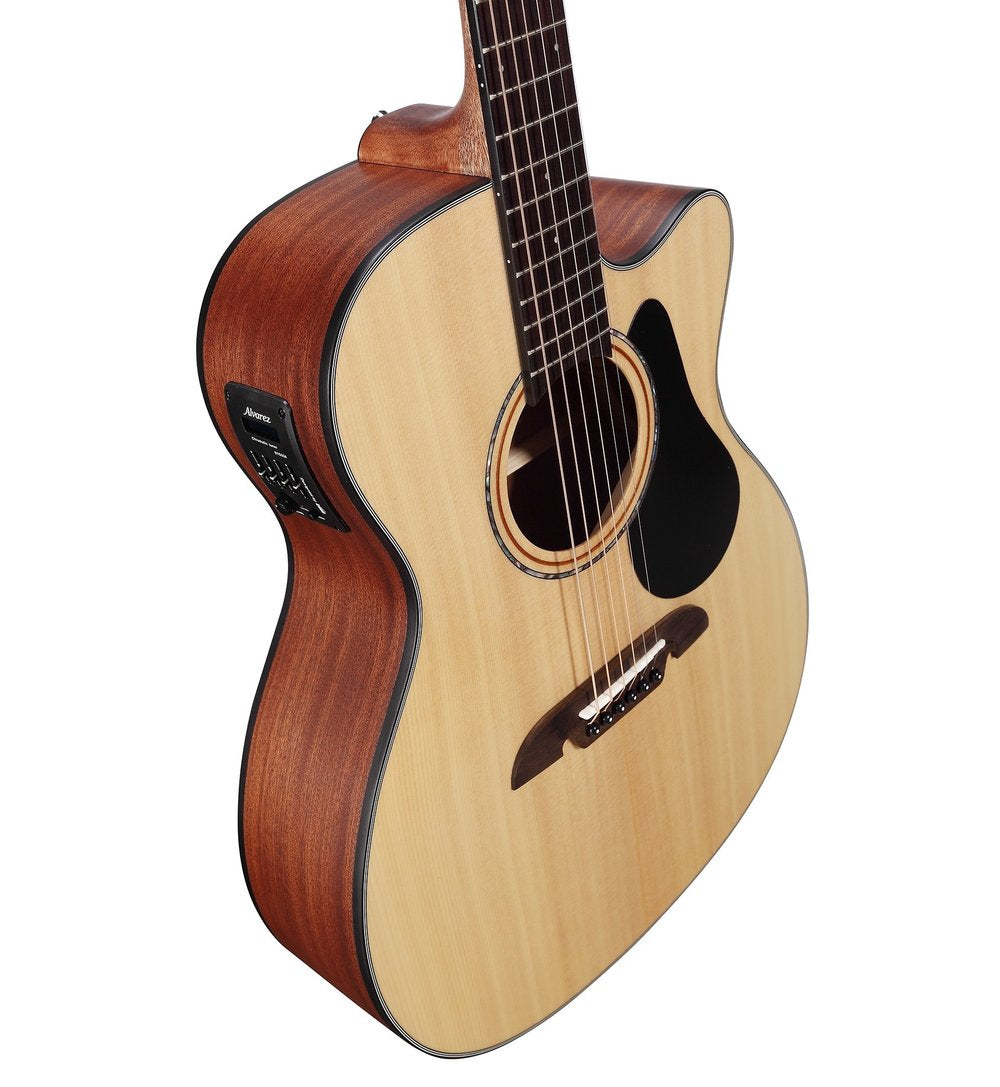 Alvarez AF30CE Folk/OM Guitar with Cutaway and Pickup - Natural Satin - Artist Series