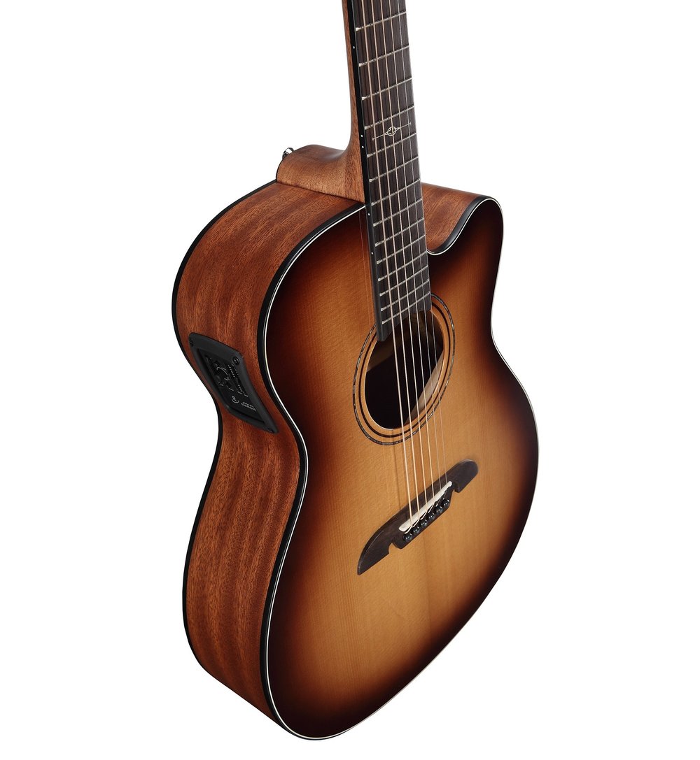 Alvarez AF60CESHB Folk/OM Guitar with Cutaway and Pickup - Shadowburst - Artist Series