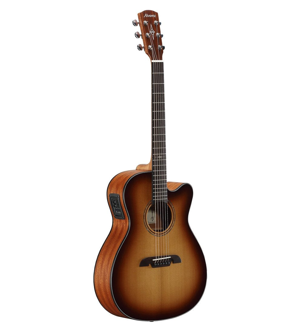 Alvarez AF60CESHB Folk/OM Guitar with Cutaway and Pickup - Shadowburst - Artist Series
