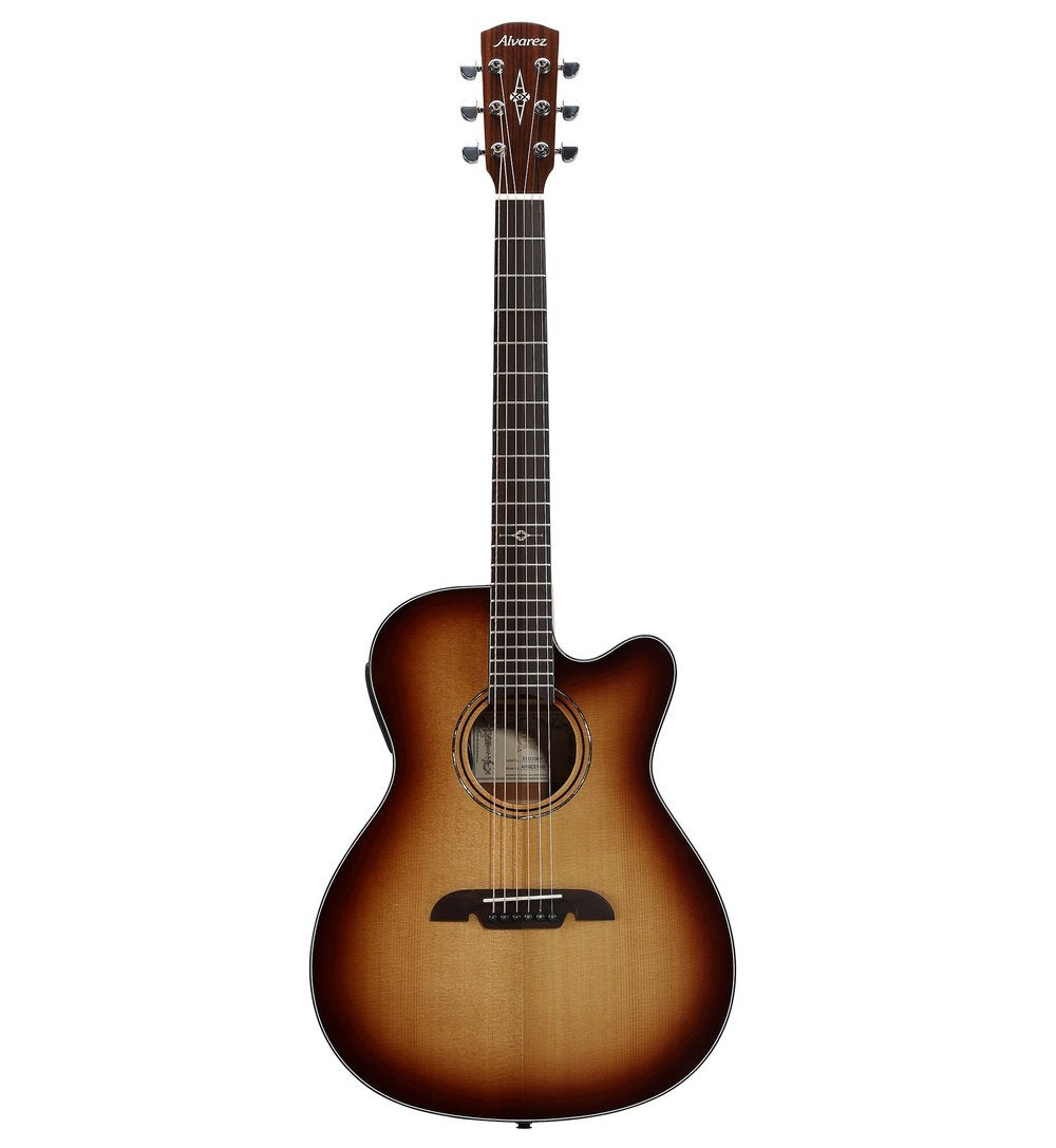 Alvarez AF60CESHB Folk/OM Guitar with Cutaway and Pickup - Shadowburst - Artist Series