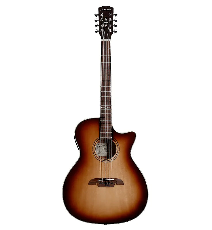 Alvarez AG60CE-8SHB, 8-string, Grand Auditorium Guitar with Cutaway and Pickup - Shadowburst - Artist Series