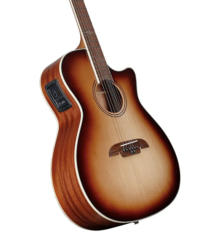 Alvarez AG60CE-8SHB, 8-string, Grand Auditorium Guitar with Cutaway and Pickup - Shadowburst - Artist Series