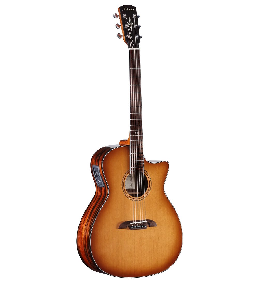 Alvarez AGE95CESHB, Grand Auditorium Guitar with Cutaway and Pickup - Shadowburst - Artist Elite