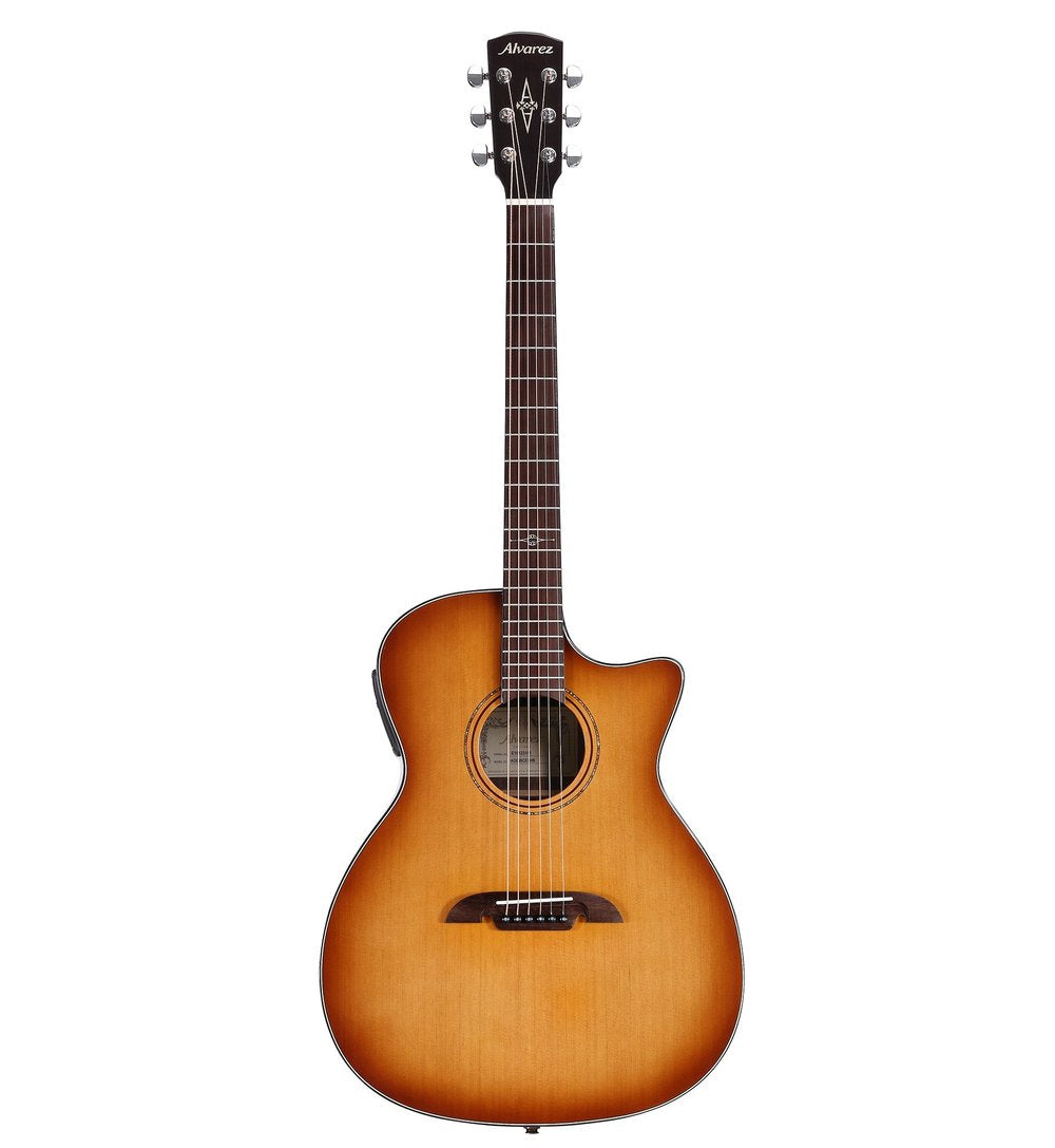 Alvarez AGE95CESHB, Grand Auditorium Guitar with Cutaway and Pickup - Shadowburst - Artist Elite