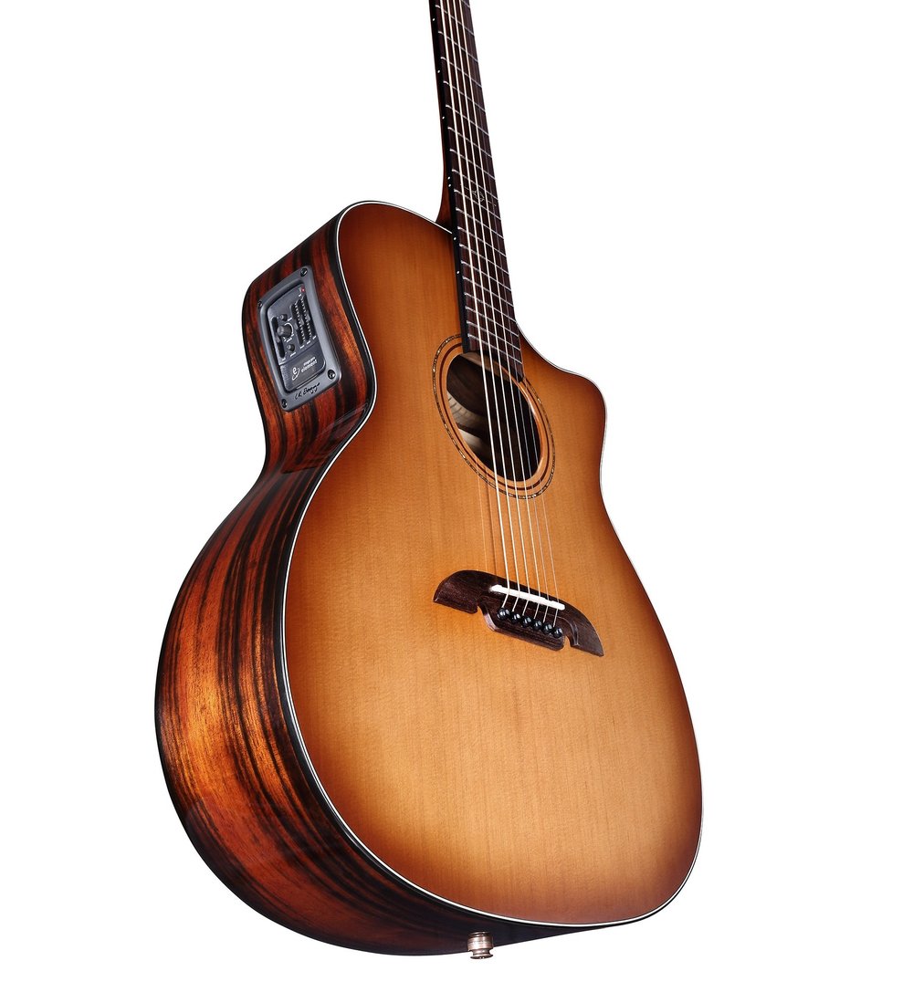 Alvarez AGE95CESHB, Grand Auditorium Guitar with Cutaway and Pickup - Shadowburst - Artist Elite
